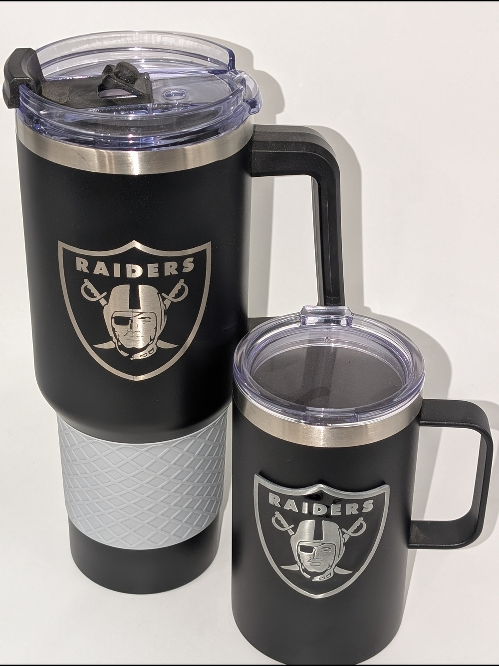 Las Vegas Raiders 40oz And 18oz Stainless Steel Tumbler Bundle - Brandnew